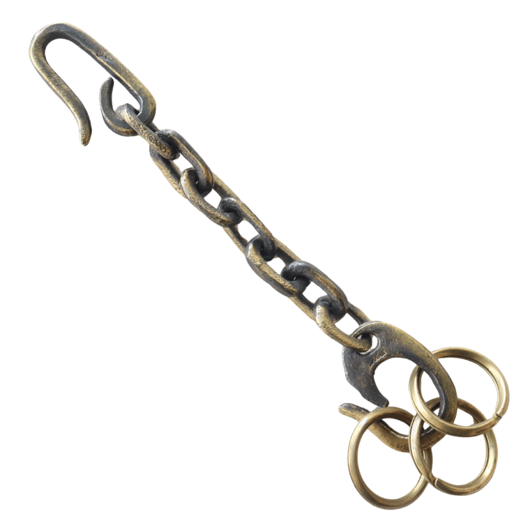 池之端銀革店 Haru H-1008B ブラス キーチェーン サンドキャスト