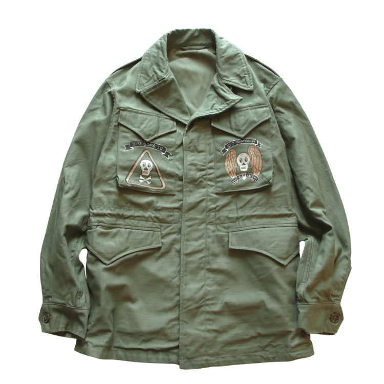 BUZZ RICKSON'S BR15996 Type M-43 “BUZZ RICKSON MFG. CO.” 5th BOMB.GROUP BOMBER BARONS Military Jacket M-43 U.S. ARMY Field Jacket