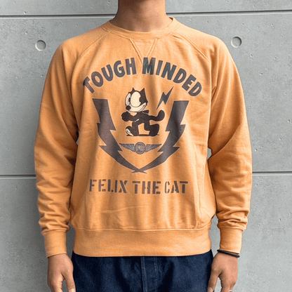TOYS McCOY トイズマッコイ TMC2548 GARMENT DYING SWEAT SHIRT FELIX THE CAT "TOUGH MINDED" ガーメントダイ スウェットシャツ フィリックス