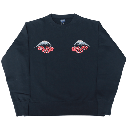 TAILOR TOYO TT69815 SUKA CREW SWEAT EMBROIDERED “MAIKO” Crewneck Sweatshirt, Fleece-lined