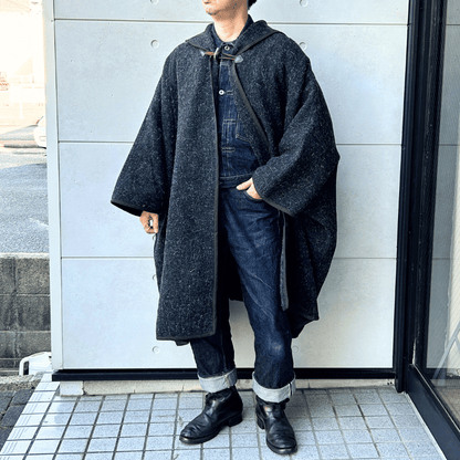 The 2 Monkeys TM12443 Montagnard Poncho, Montagnard Poncho, Bandit Cape Motif, Montagnard Mountain People