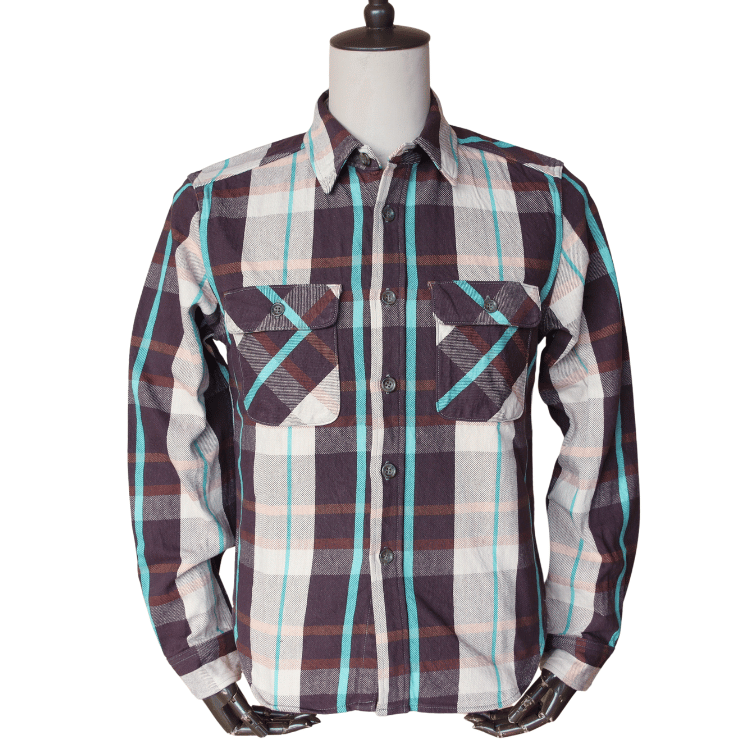 JELADO ジェラード JP23131 Unionworkers Shirt Short ユニオンワーカーズシャツ ショート ネルシャツ ショート丈