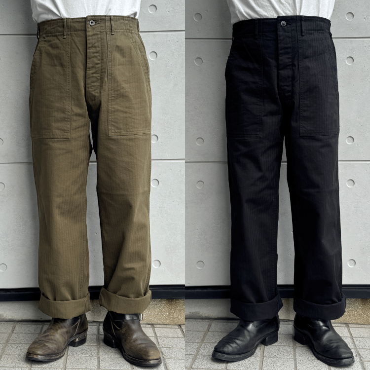 JELADO CT03347 HBT Baker Pants, Herringbone Twill, Men's Work Pants, Military M-47 Pants