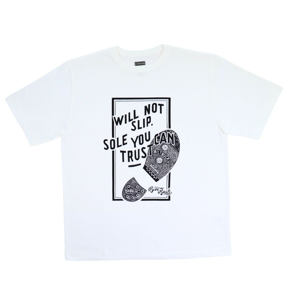 ATTRACTIONS アトラクションズ × MASA SCULP AM0006 マサスカルプ コラボ デザイン プリントTシャツ Biltbuck Boots Sole Tee