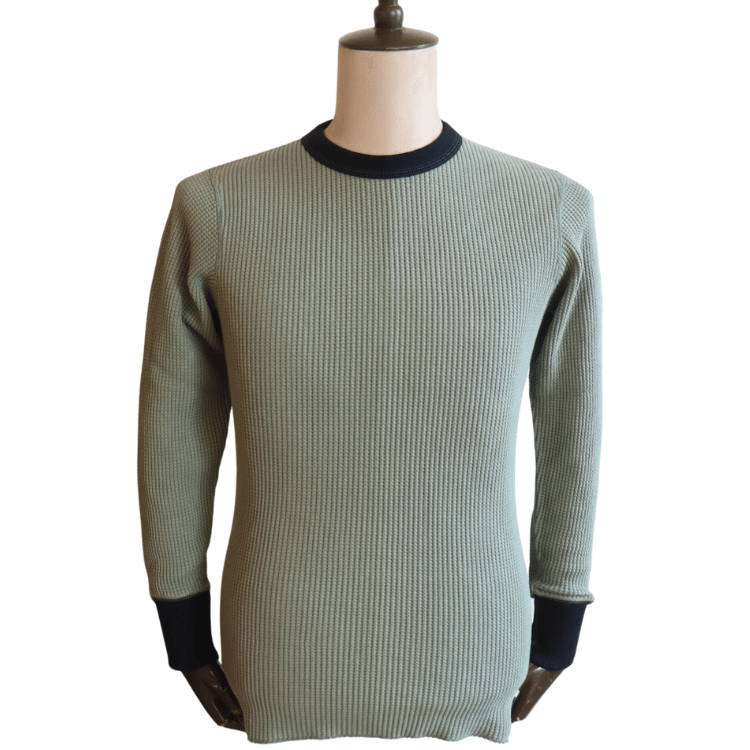 JELADO ジェラード AB23210 Mega Thermal Crew Neck 2tone メガサーマル クルーネック ツートン Tシャツ トップス 長袖 ミリタリー 防寒 保温 サーマルワッフル