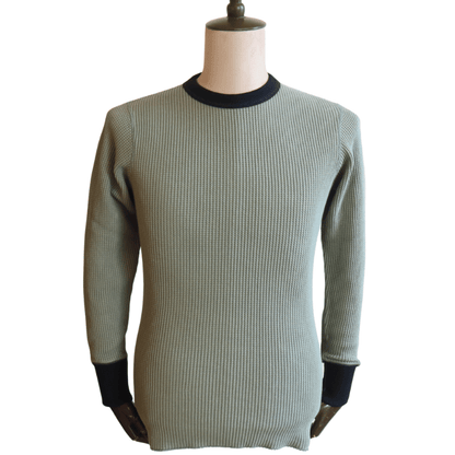JELADO ジェラード AB23210 Mega Thermal Crew Neck 2tone メガサーマル クルーネック ツートン Tシャツ トップス 長袖 ミリタリー 防寒 保温 サーマルワッフル