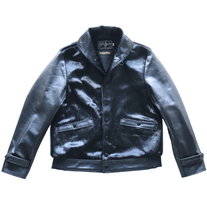 Bilt Buck by ATTRACTIONS Lot. 625 Hair On Horsehide King Shawl Jacket Black Leather Jacket