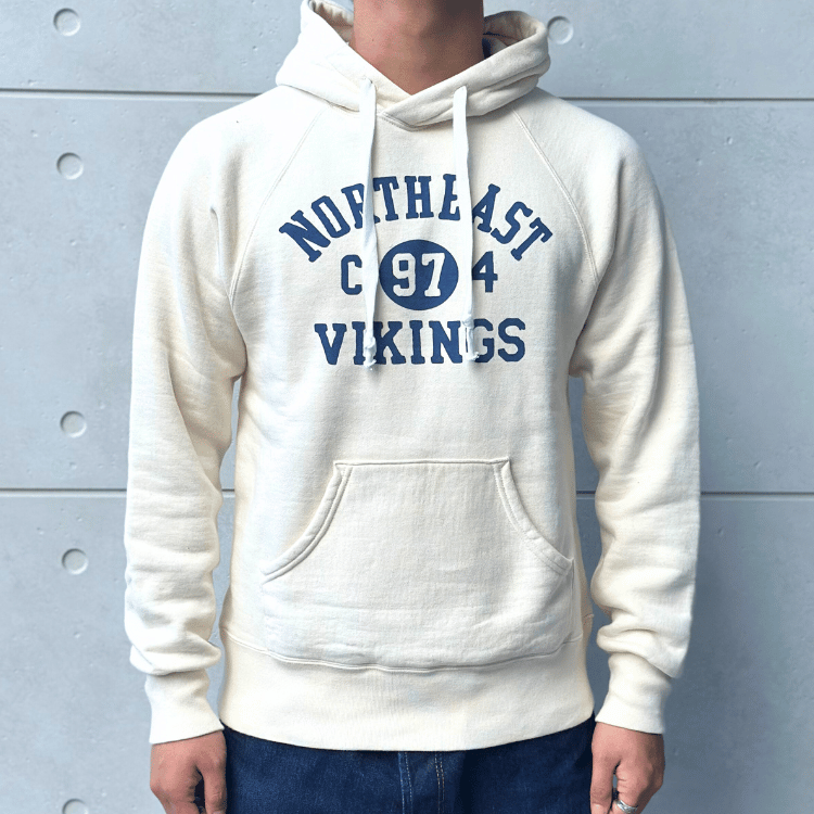 DELUXEWARE デラックスウエア LPL-07 NORTH EAST 14ozミディアムニットパーカ 旧式吊編機 S204/LPLシリーズ