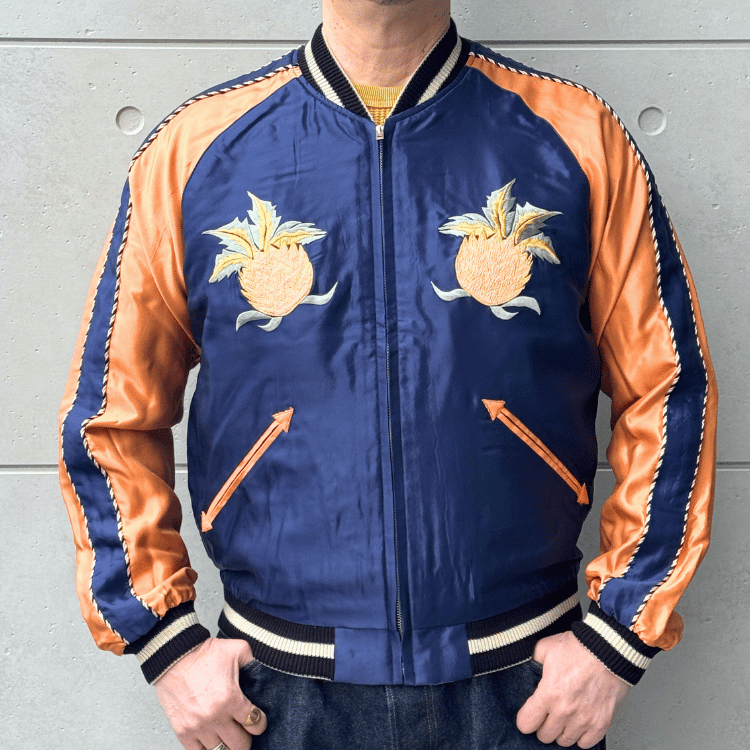 TAILOR TOYO テーラー東洋 TT15877-128 Late 1950s Style Acetate Souvenir Jacket “HAWAII MAP” × “DRAGON & TIGER” アセテートスーベニアジャケット スカジャン ハワイMAP 龍虎 ハワイ柄 リバーシブル 2トーン 両面アセテート生地 スーベニアジャケット 刺繍