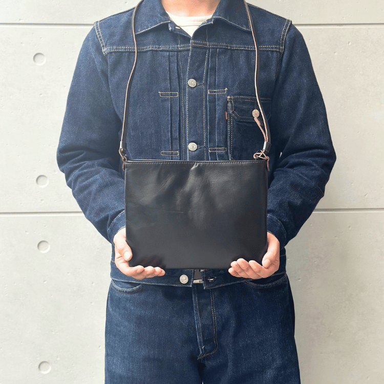 Y'2 LEATHER ワイツーレザー BG-18 NATURAL SCAR HORSE SACOCHE BAG ナチュラルスカー ホース サコッシュバッグ