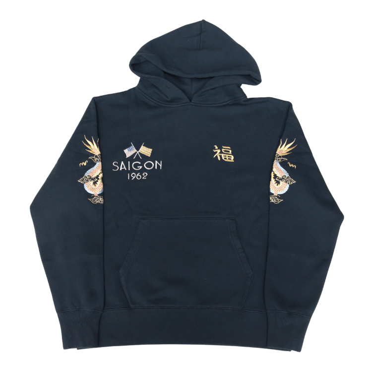 TAILOR TOYO TT69816 SUKA HOODED PARKA EMBROIDERED "VIET-NAM" Sweatshirt Hoodie Brushed Lining Kangaroo Pocket