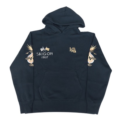 TAILOR TOYO TT69816 SUKA HOODED PARKA EMBROIDERED "VIET-NAM" Sweatshirt Hoodie Brushed Lining Kangaroo Pocket