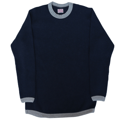 CUSHMAN クッシュマン 26392 BIG WAFFLE TWO TONE LONG TEE ビッグワッフル ツートンロングT アメカジ ワッフルT