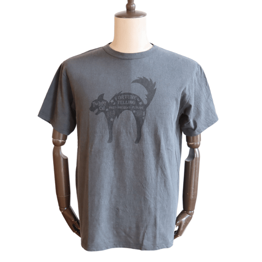 CUSHMAN 26886 Print T "LUCKY CAT" Lucky Cat Short Sleeve T-Shirt 100% Cotton Made in Japan
