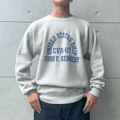 BUZZ RICKSON'S バズリクソンズ BR69645 HORIZONTAL KNITTING SWEAT SHIRT “CVA-67 J.F. KENNEDY” ホリゾンタル・ニッティング スウェットシャツ