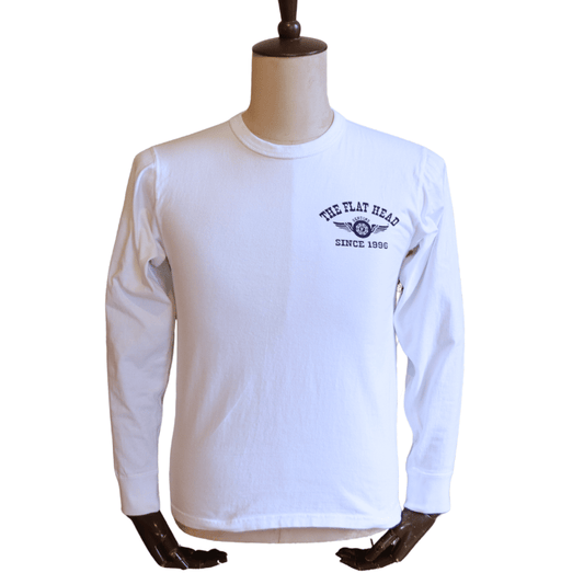 THE FLAT HEAD FN-THCL-202 LONG SLEEVE T-SHIRT - FLYING WHEEL American Casual