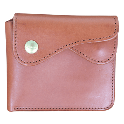 池之端銀革店 Cramp Cr-158 イタリアンシュリンクレザー Wフラップ 二つ折り財布