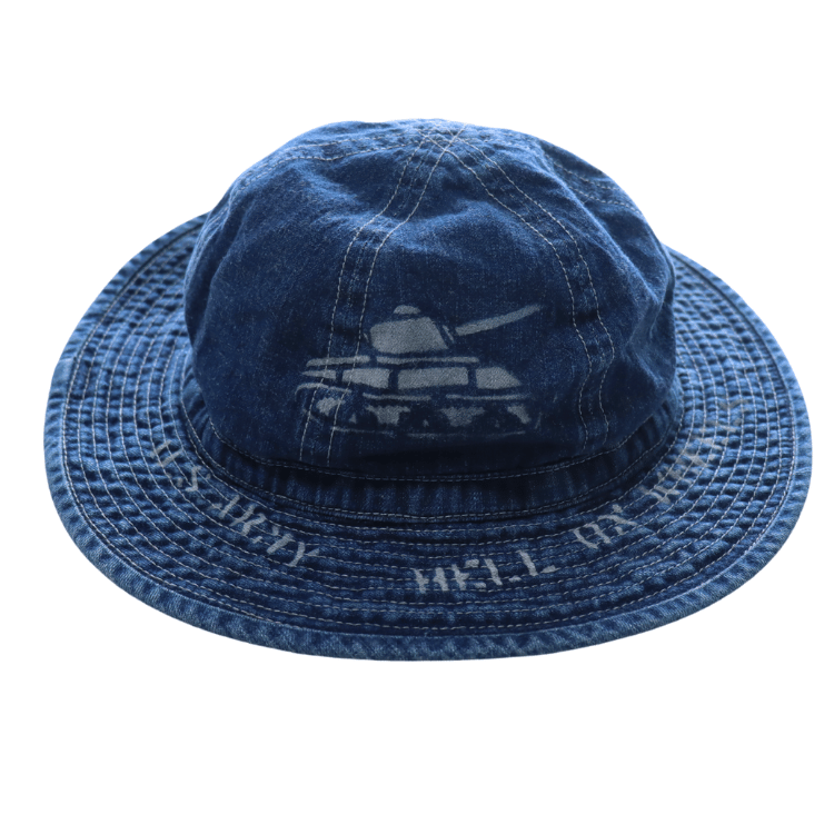 BUZZ RICKSON'S バズリクソンズ BR02850 HAT, WORKING, DENIM VINTAGE WASHED STENCIL  ARMY デニムハット