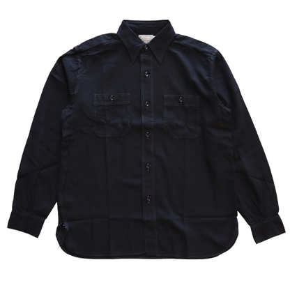 BUZZ RICKSON'S バズリクソンズ BR29143 WILLIAM GIBSON COLLECTION BLACK CHAMBRAY WORK SHIRTS  ウィリアム・ギブソン コレクション ブラックシャンブレーワークシャツ 長袖シャツ ワークシャツ ミリタリーシャツ ヴィンテージ  復刻 U.S.NAVY 米海軍 ユーティリティ シャツ