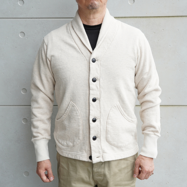 DALEE'S by deluxe ware ダリーズ バイ デラックスウエア Racter-20 1930s SHAWL COLLER CARDIGAN ショールカラーカーディガン アートニットカノコ裏毛 カーディガン