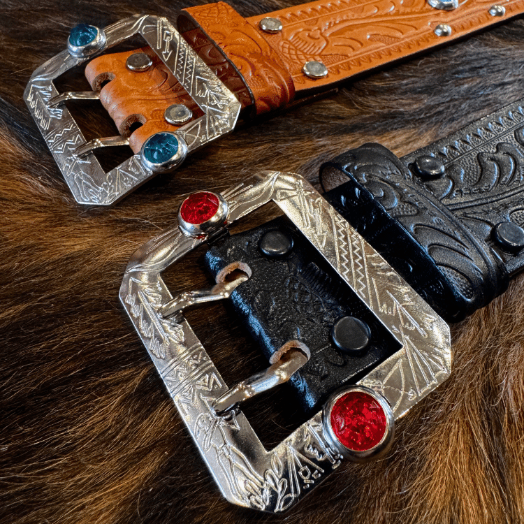 ATTRACTIONS x ACE WESTERN BELTS Special Collaboration Belts A20032 Studded Belt