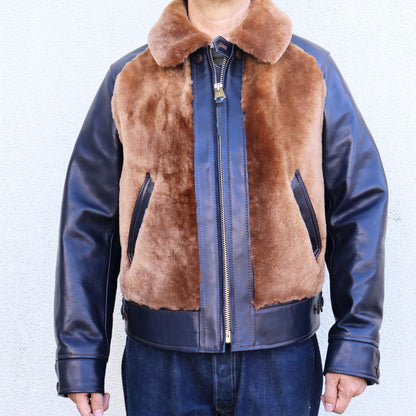 Y'2 LEATHER ワイツーレザー INDIGO HORSE GRIZZLY JACKET Y2-10-25SP 25th Anniversary Limited 25周年記念 インディゴホース グリズリージャケット クマジャン