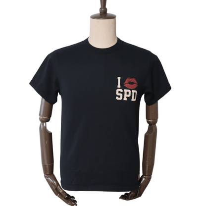 DELUXEWARE SDTS-2601 "I LOVE SPEED" Printed Short Sleeve T-Shirt, SDTS Series Soft Knit, Made in Japan