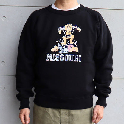 DAPPER'S ダッパーズ  1736 3.0mm BINDER CREW SWEAT FLOCKY  MISSOURI フロッキープリントスエット