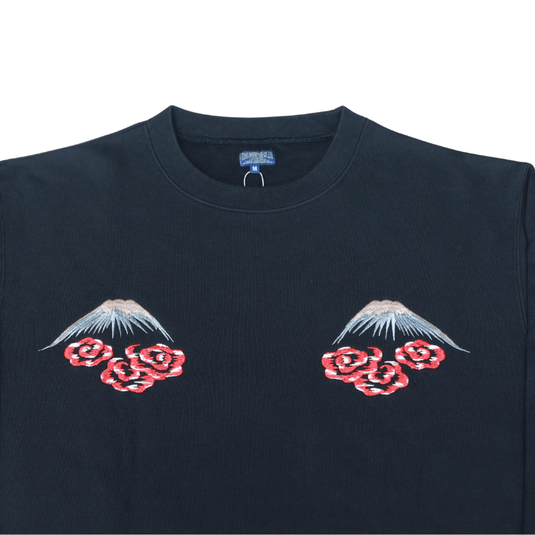 TAILOR TOYO TT69815 SUKA CREW SWEAT EMBROIDERED “MAIKO” Crewneck Sweatshirt, Fleece-lined