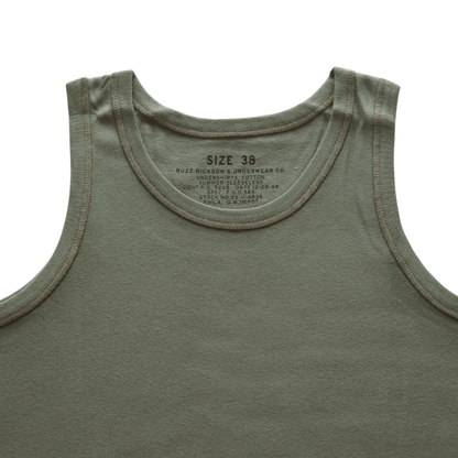 BUZZ RICKSON'S BR79741 UNDERSHIRTS, COTTON SUMMER-SLEEVELESS Tank Top Men's Underwear