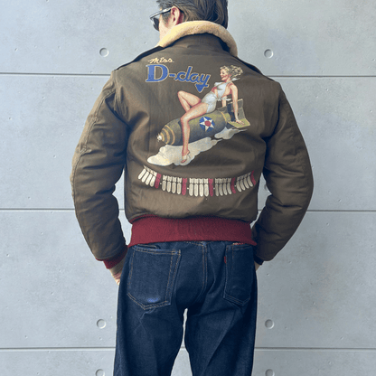 TOYS McCOY トイズマッコイ TMJ2528 TYPE B-10 TOYS McCOY MFG.CO. " Miss D-day " B-10 ジャケット ミリタリージャケット 赤リブ