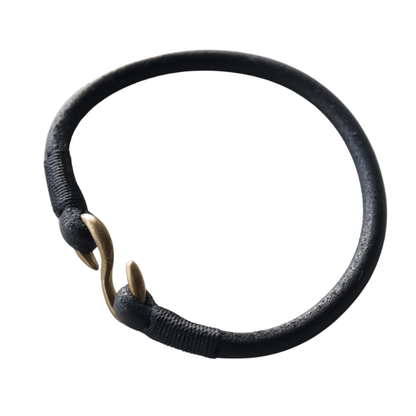 KC's KQA002 S-hook Cowhide NEO Bracelet, Made with Premium Cowhide Leather, Hand-Stitched with Colored Stitching, Durable and Luxurious, Size M