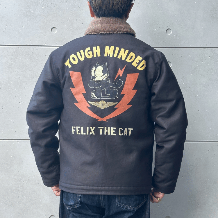 TOYS McCOY トイズマッコイ TMJ2522 N-1 DECK JACKET FELIX THE CAT "TOUGH MINDED" デッキジャケット  フィリックス ザ キャット N-1 デッキジャケット