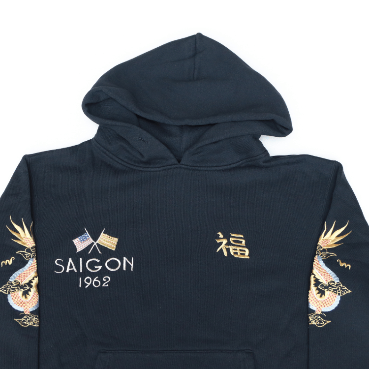 TAILOR TOYO TT69816 SUKA HOODED PARKA EMBROIDERED "VIET-NAM" Sweatshirt Hoodie Brushed Lining Kangaroo Pocket