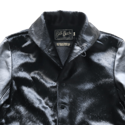 Bilt Buck by ATTRACTIONS Lot. 625 Hair On Horsehide King Shawl Jacket Black Leather Jacket