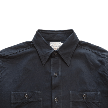 BUZZ RICKSON'S BR29143 WILLIAM GIBSON COLLECTION BLACK CHAMBRAY WORK SHIRTS Long Sleeve Military Shirt U.S.NAVY
