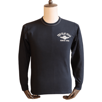 THE FLAT HEAD フラットヘッド FN-THCL-202 LONG SLEEVE T-SHIRT - FLYING WHEEL ロングスリーブTシャツ フライングホイール ロンT アメカジ