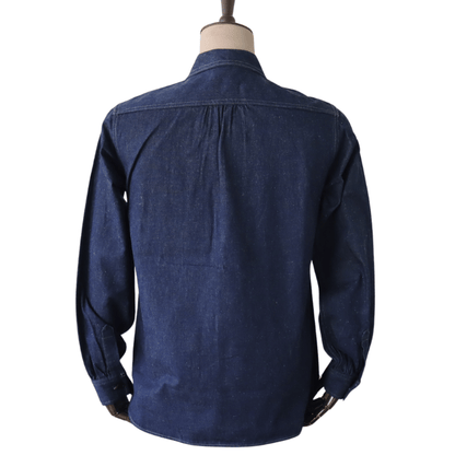 ORGUEIL OR-5127 Shawl Collar Denim Work Shirt - Classic Shirt, 1930s Style, Shawl Collar Shirt, Denim Shirt, Work Shirt