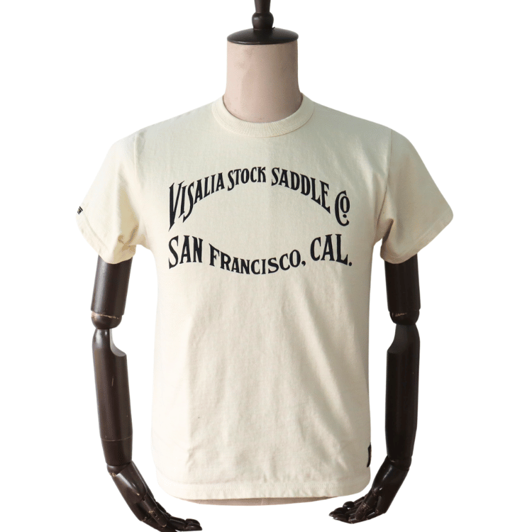 DELUXEWARE DXTS-2601 SADDLE Print T-Shirt, Short Sleeve, Highest Strength T-Shirt, DXT Series Heavyweight, Made in Japan