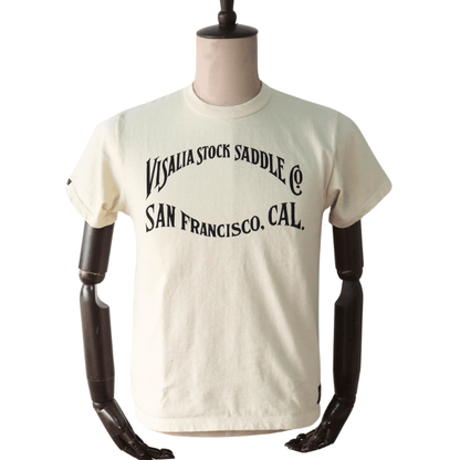 DELUXEWARE DXTS-2601 SADDLE Print T-Shirt, Short Sleeve, Highest Strength T-Shirt, DXT Series Heavyweight, Made in Japan
