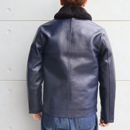 Y'2 LEATHER ワイツーレザー IN-1 INDIGO HORSE N-1 LININGCOLLAR MOUTON ALPACA & WOOL typeN-1 インディゴホース ムートン