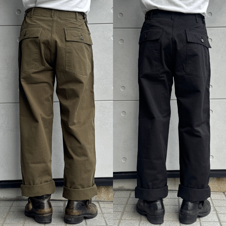 JELADO CT03347 HBT Baker Pants, Herringbone Twill, Men's Work Pants, Military M-47 Pants