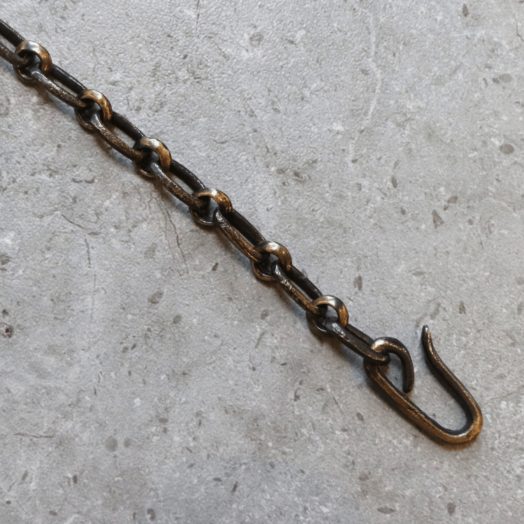 Ikenohata Ginkawa-ten Haru H-1010B Sand Cast Brass Combination Wallet Chain Sand Cast Brass Wallet Chain Sand Cast (Sand Mold) Cast Product Haru Wallet Series Made in Japan