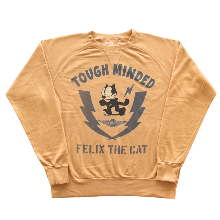 TOYS McCOY トイズマッコイ TMC2548 GARMENT DYING SWEAT SHIRT FELIX THE CAT "TOUGH MINDED" ガーメントダイ スウェットシャツ フィリックス