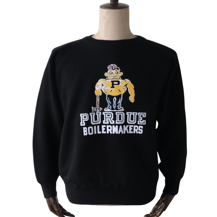 DAPPER'S ダッパーズ 1811 Binder Crew Neck Sweat Flocky Print Design Model バインダークルーネックスウェット フロッキープリントデザインモデル