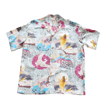 SUN SURF SS39614 S/S RAYON HAWAIIAN SHIRT "JAPANESE QUAINT DESIGN" Rayon Hawaiian Shirt Japanese Quaint Design Hawaiian Shirt Aloha Shirt Short Sleeve Shirt