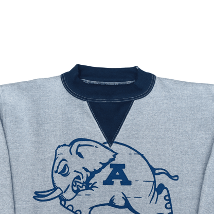 CUSHMAN クッシュマン 26387 PRINT SET IN TWO TONE SWEAT ALABAMA プリント セットイン ツートン スウェット アラバマ アメカジ カレッジモチーフ 裏起毛スウェット