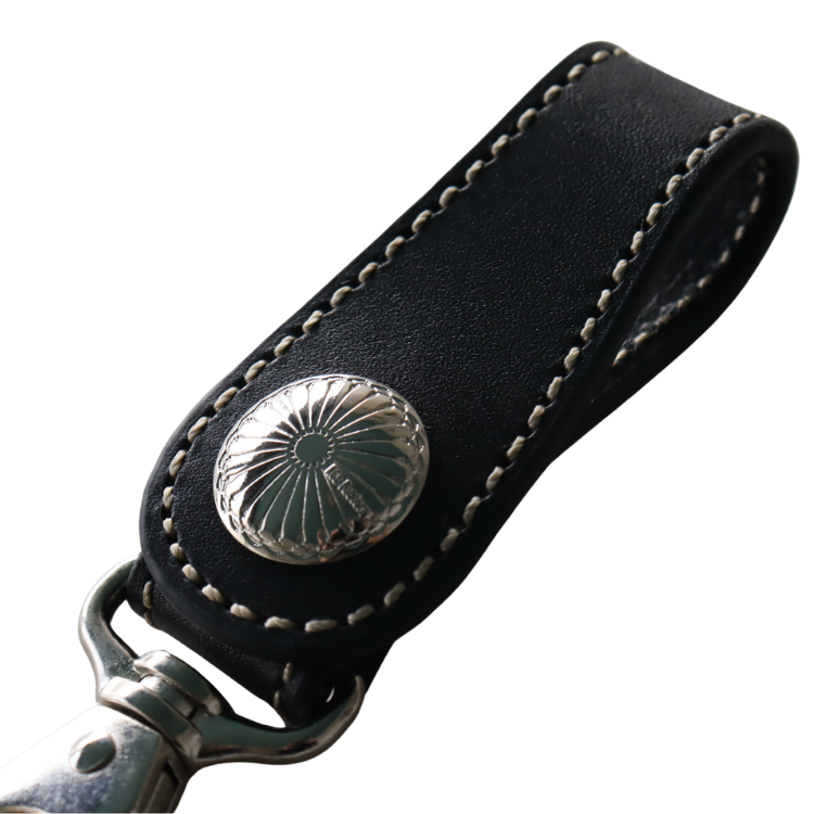 KC's KSK501 Keyring Chief Cowhide Keyring with Chief Concho, 21mm