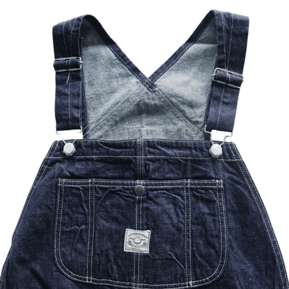 SAMURAI JEANS SJOVAL-SC01 Samurai Cotton Overalls Samurai Cotton 10oz Selvedge Denim Apron Pocket Double Knee Triple Stitch