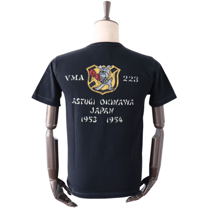 BUZZ RICKSON'S BR79732 S/S SLUB YARN T-SHIRT VMA-223 Short Sleeve Military Slub T-Shirt